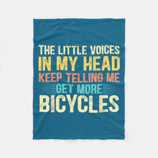 Bicycle Lover Funny Quote Cycling Humor  フリースブランケット (正面)