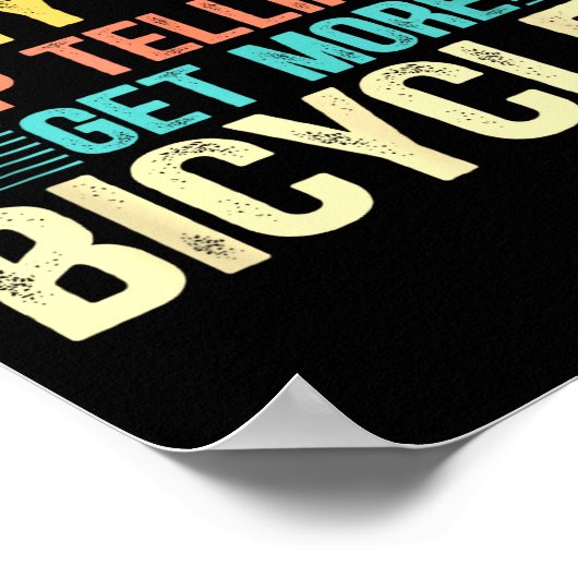 Bicycle Lover Funny Quote Cycling Humor  ポスター (角)