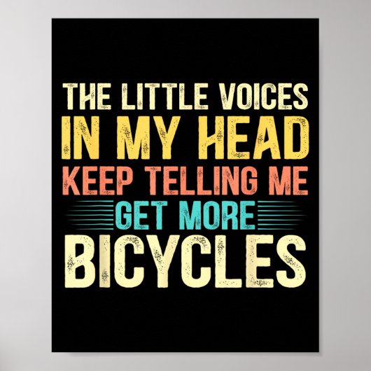 Bicycle Lover Funny Quote Cycling Humor  ポスター (正面)