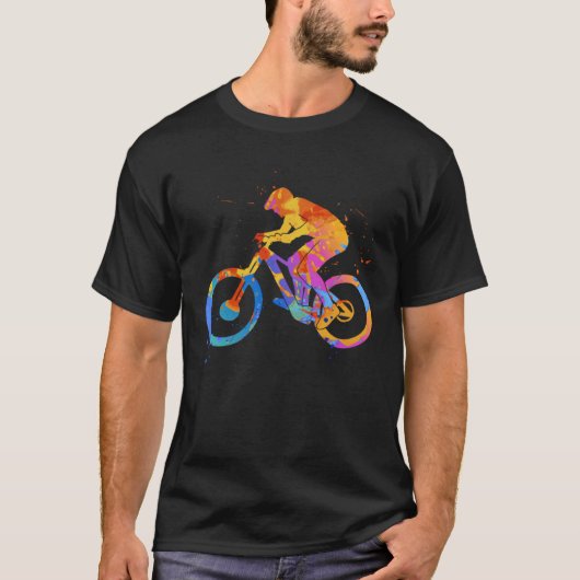 Bicycle MTB Graphic  Mountainbike Cyclist Graphic  Tシャツ (正面)