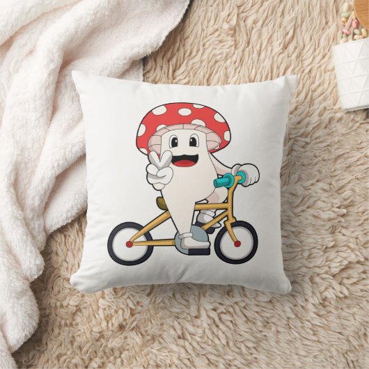 Bicycle.PNGのキノコ クッション (ブランケット)
