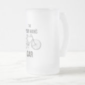 Bicycle : Poor Man's Car フロストグラスビールジョッキ (正面右)