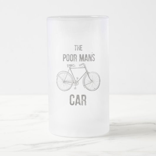 Bicycle : Poor Man's Car フロストグラスビールジョッキ (中央)