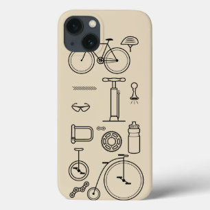 Bicycle Print Cycling Essentials Design iPhone 13ケース