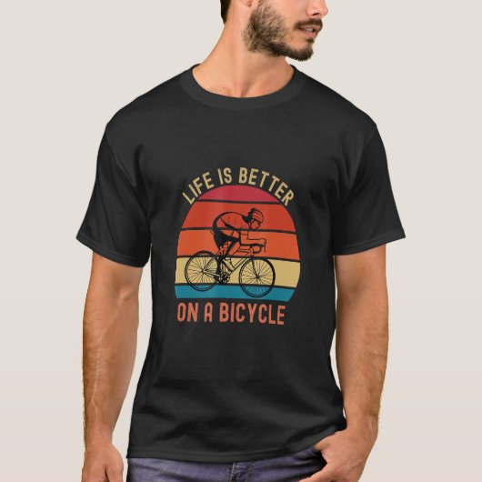 Bicycle Quote  on a bicycle cycling bike Tシャツ (正面)