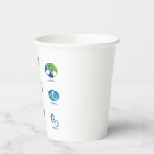 Bicycle Racing Icons Blue and Green Sport 紙コップ (左)