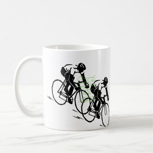 Bicycle Riding Race Art コーヒーマグカップ (左)