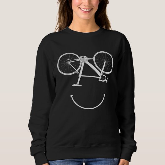 Bicycle Smile Cyclist Bicycle Rider Cycling Bike T スウェットシャツ (正面)