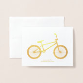 Bicycle Thank 箔カード (封筒付き正面)