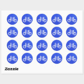 Bicycle Traffic Sign Stickers ラウンドシール (シート)