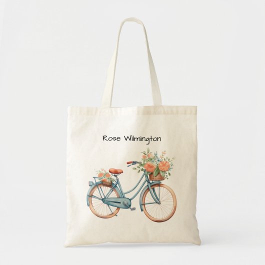 Bicycle Watercolor トートバッグ (正面)