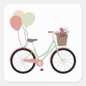 *BICYCLE WITH BALLOONS* STICKER スクエアシール (正面)