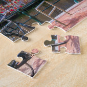 Bicycles Houses Along Amsterdam Canal Netherlands ジグソーパズル (側面)