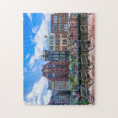 Bicycles Houses Along Amsterdam Canal Netherlands ジグソーパズル (縦)