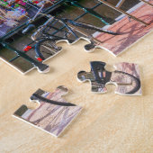 Bicycles Houses Along Amsterdam Canal Netherlands ジグソーパズル (側面)