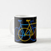 Bicyclesin3ColorsBig コーヒーマグカップ (正面左)