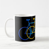 Bicyclesin3ColorsBig コーヒーマグカップ (左)