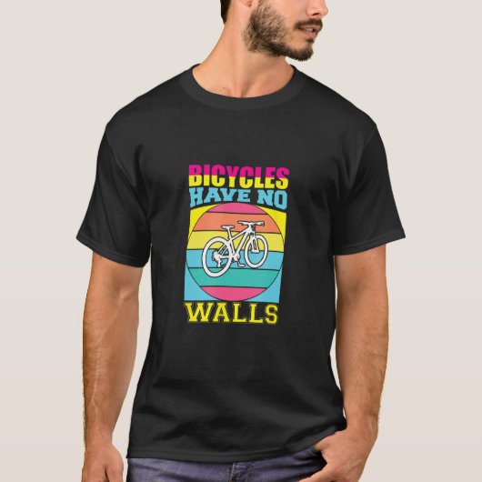 Bicycling Biker Cyclist Athlete marathon Bicycle Tシャツ (正面)