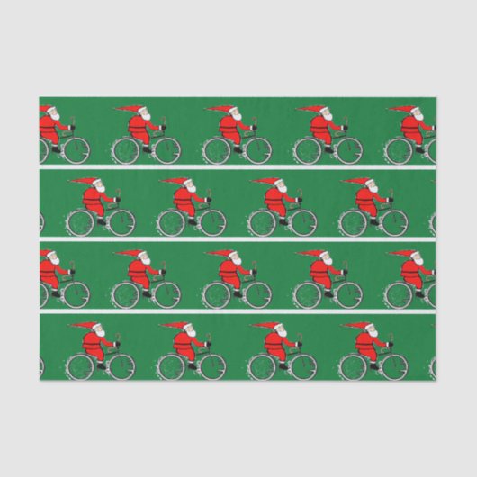 Bicycling Cyclist Christmas Tissue Paper 薄葉紙 (正面)