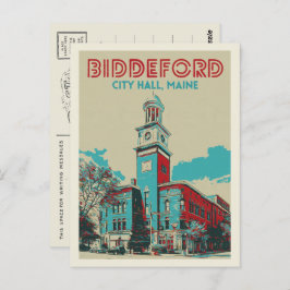 Biddeford Maine USA市役所 ポストカード