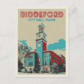 Biddeford Maine USA市役所 ポストカード (正面)