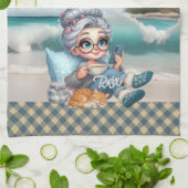 Biddie Buddiesブランド「Rain」 キッチンタオル (折り畳み)