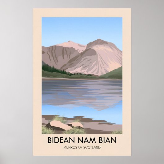 Bidean Nam Bian Munros Of Scotland Travel Poster ポスター (正面)