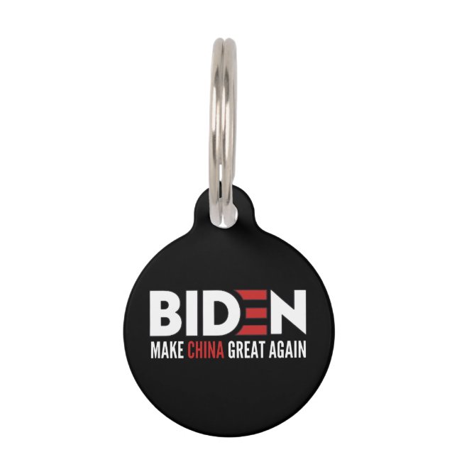 biden Make China Great Again ペット　ネームタグ (正面)