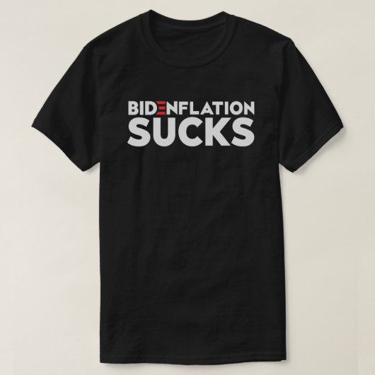 BIDENFLATION最低アンチジョー・バイデン氏・インフレ Tシャツ (デザイン正面)