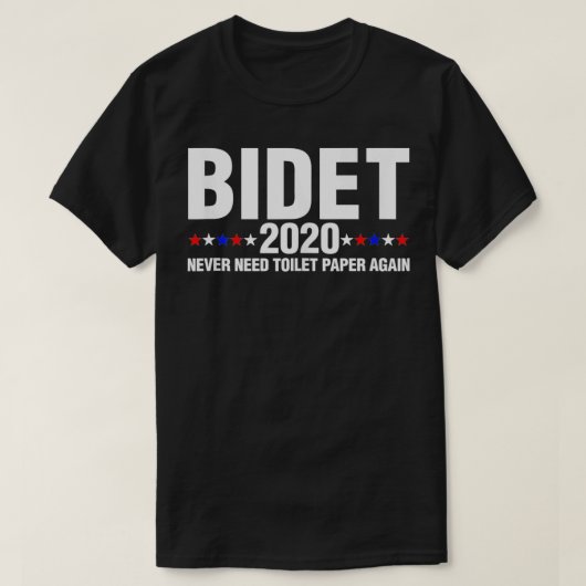 Bidet 2020 Never Need Toilet Paper Again Funny Gif Tシャツ (デザイン正面)