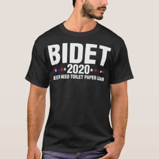 Bidet 2020 Never Need Toilet Paper Again Funny Gif Tシャツ