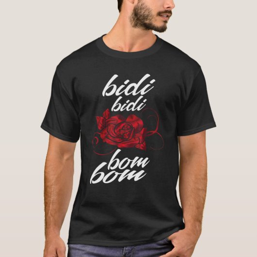 Bidi Bidi Bom Bomラテンアメリカ系女性メキシコスペインのクンビア Tシャツ (正面)