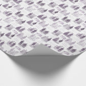 Biedermeierのファッションのヴィンテージの薄紫および白いToile ラッピングペーパー (角)