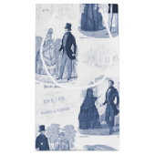 Biedermeier青いToileのエレガントなヴィンテージのファッション スモールペーパーバッグ (裏面)