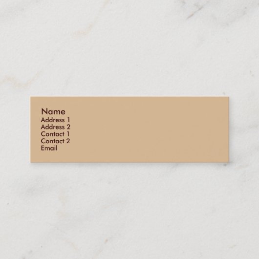 Biege スキニー名刺 (正面)