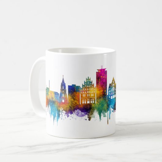 Bielefeld Germany Skyline コーヒーマグカップ (正面左)