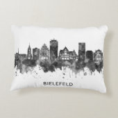 Bielefeld Germany Skyline BW アクセントクッション (裏面)