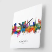 Bielsko-Biala Poland Skyline スクエア壁時計 (傾斜)