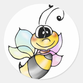 Biene Bienen aufkleber - sticker bee bees ラウンドシール
