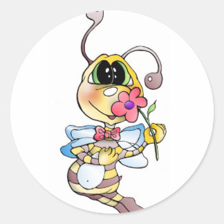 Biene Bienen aufkleber - sticker bee bees ラウンドシール