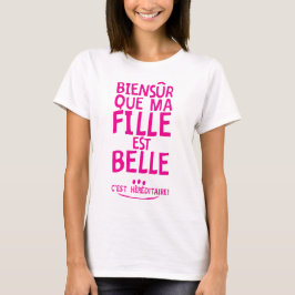 biensur fille belle citation 4 hereditaire vue hum tシャツ