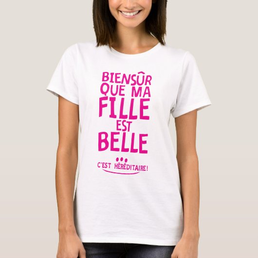 biensur fille belle citation 4 hereditaire vue hum tシャツ (正面)
