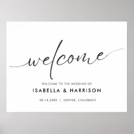 Bienvenido al Boda Minimalista moderno Edgy Modern ポスター