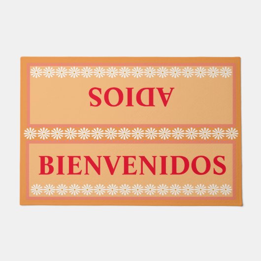 Bienvenidosウェルカムアディオスさよならスペインの ドアマット (正面)