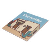  Bienvenidos Mexican Desert Adobe House Welcome タイル (側面)