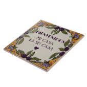 Bienvenidos Mi Casa Es Su Casa Black Olive Welcome タイル (側面)