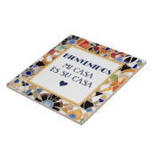 Bienvenidos Mi Casa Es Su Casa Gaudish faux Mosaic タイル (側面)