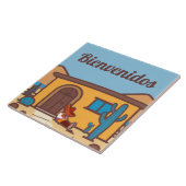  Bienvenidos Southwestern Adobe Home Welcome Sign タイル (側面)