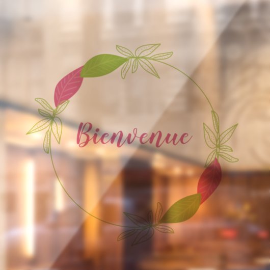 Bienvenueビニールシールビトリンポート ウィンドウサイン (シート2)