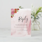 Bienvenueフランス赤RSVP結婚のエンクロージャカード エンクロージャーカード (スタンド正面)